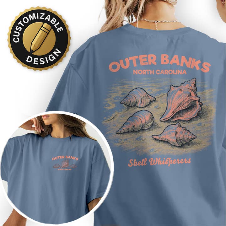 Outer Banks Shell Tee – Customizable Beachcomber Design for wholesale by Textile Graphix