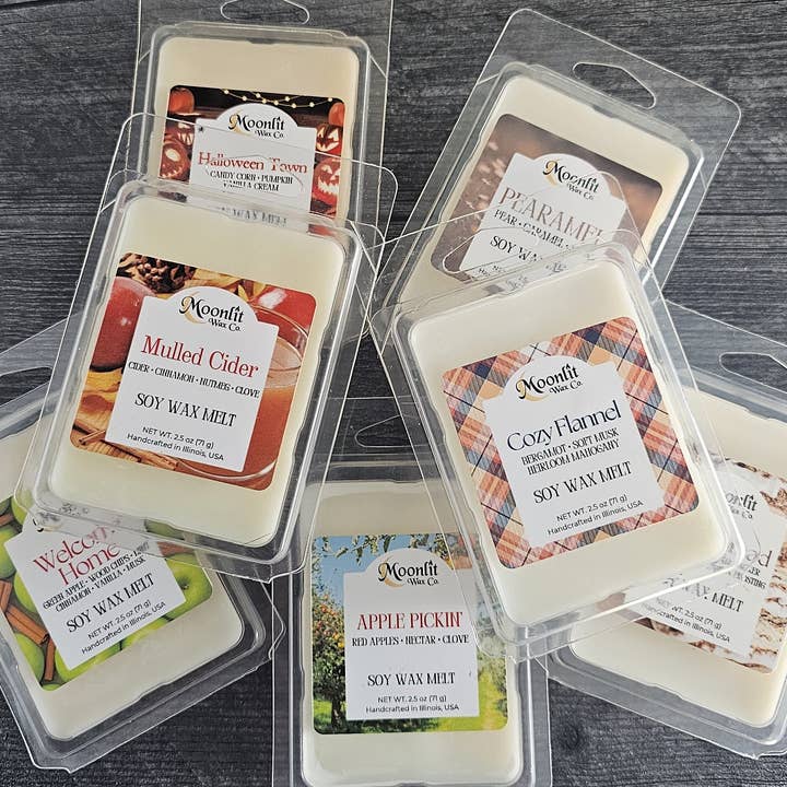 Fall Collection Soy Wax Melts • Non-Toxic • Multiple Scents for wholesale by Moonlit Wax Co