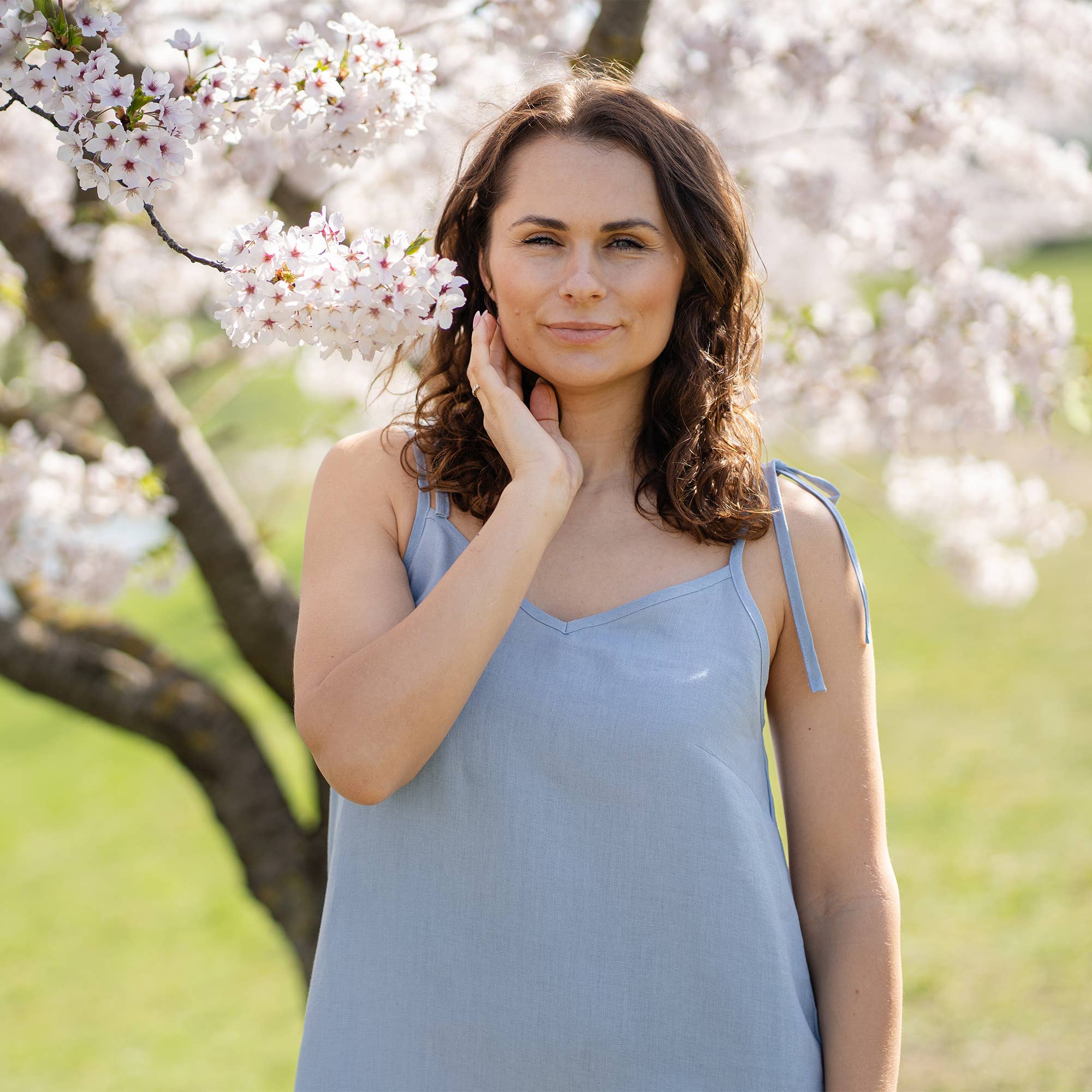 menique – wholesale Klänning - Dam – Ekologisk 100 % linne slipklänning Liv – sommarklänning för stranden9
