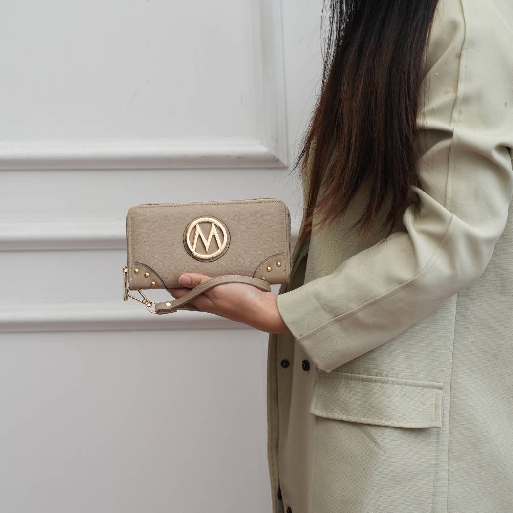 MKF Collection - Wholesale Top Handle Bag - Women's - MKF Callie Solid Bucket Handbag with matching Wallet3