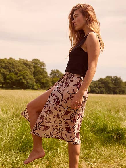Midi Wrap Skirt for wholesale by Hoda London