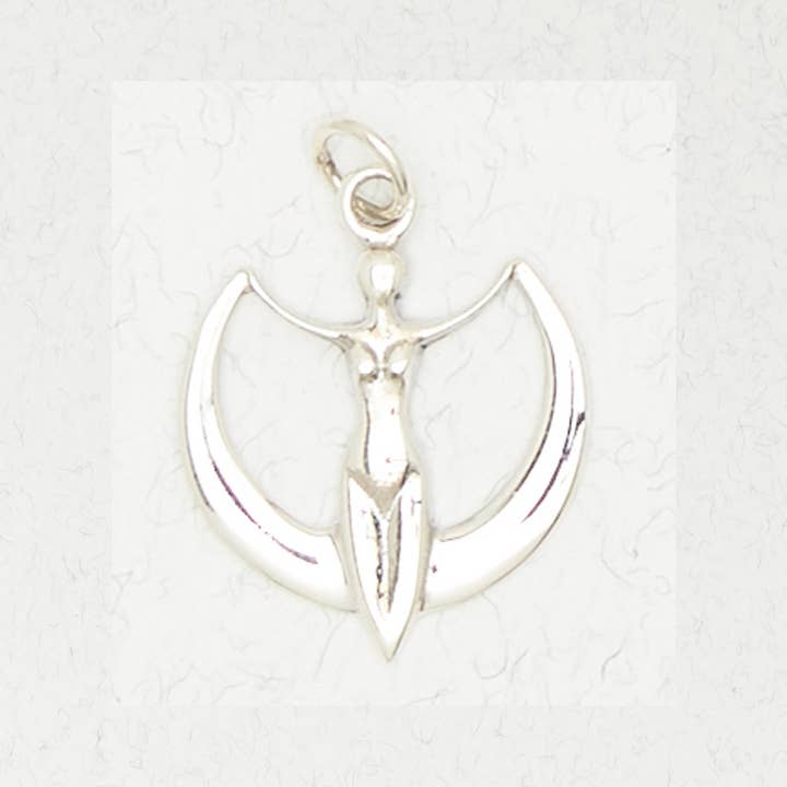 Nirvana - Wholesale Individual Charm/Pendant - Sterling Silver Pendant - Moon Goddess