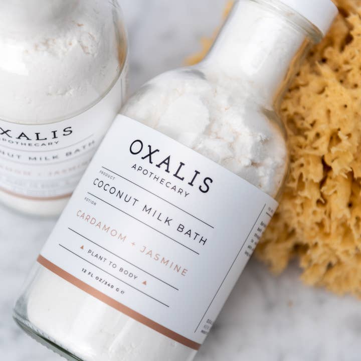 Oxalis Apothecary - Wholesale Bath Soak/Milk - Soothing Coconut Cardamom Jasmine Milk Bath2