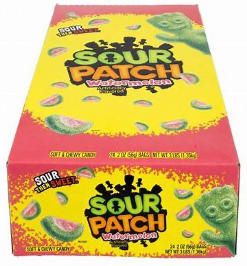 O'Shea's Candies Sweet Shop - Wholesale Gummy - Nostalgic Watermelon Slices 🍉 Sour Patch 24ct Display Box1