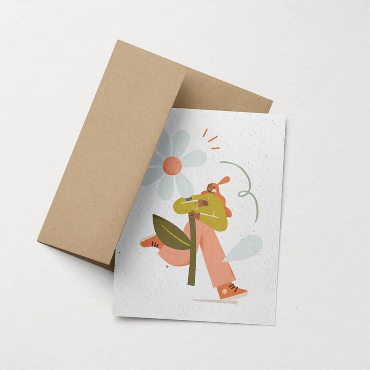 Mimosa Design - Wholesale Birthday Card - Zero Waste Greeting Card - Daisy - Birthday Card