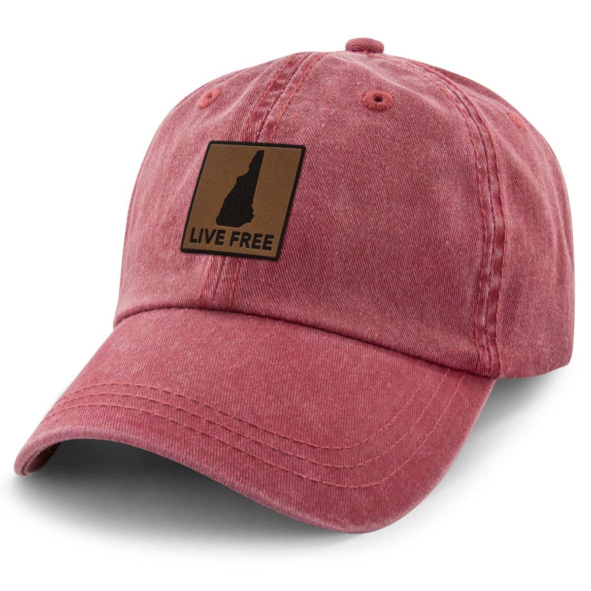 Chowdaheadz – Großhandel Basecap – Unisex – New Hampshire Damen-Hut mit Aufnäher aus gewaschenem Leder3