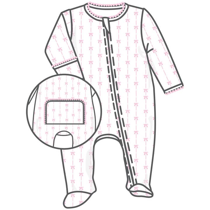Amelia's Classics Zip Flap Footie for wholesale by Magnolia Baby