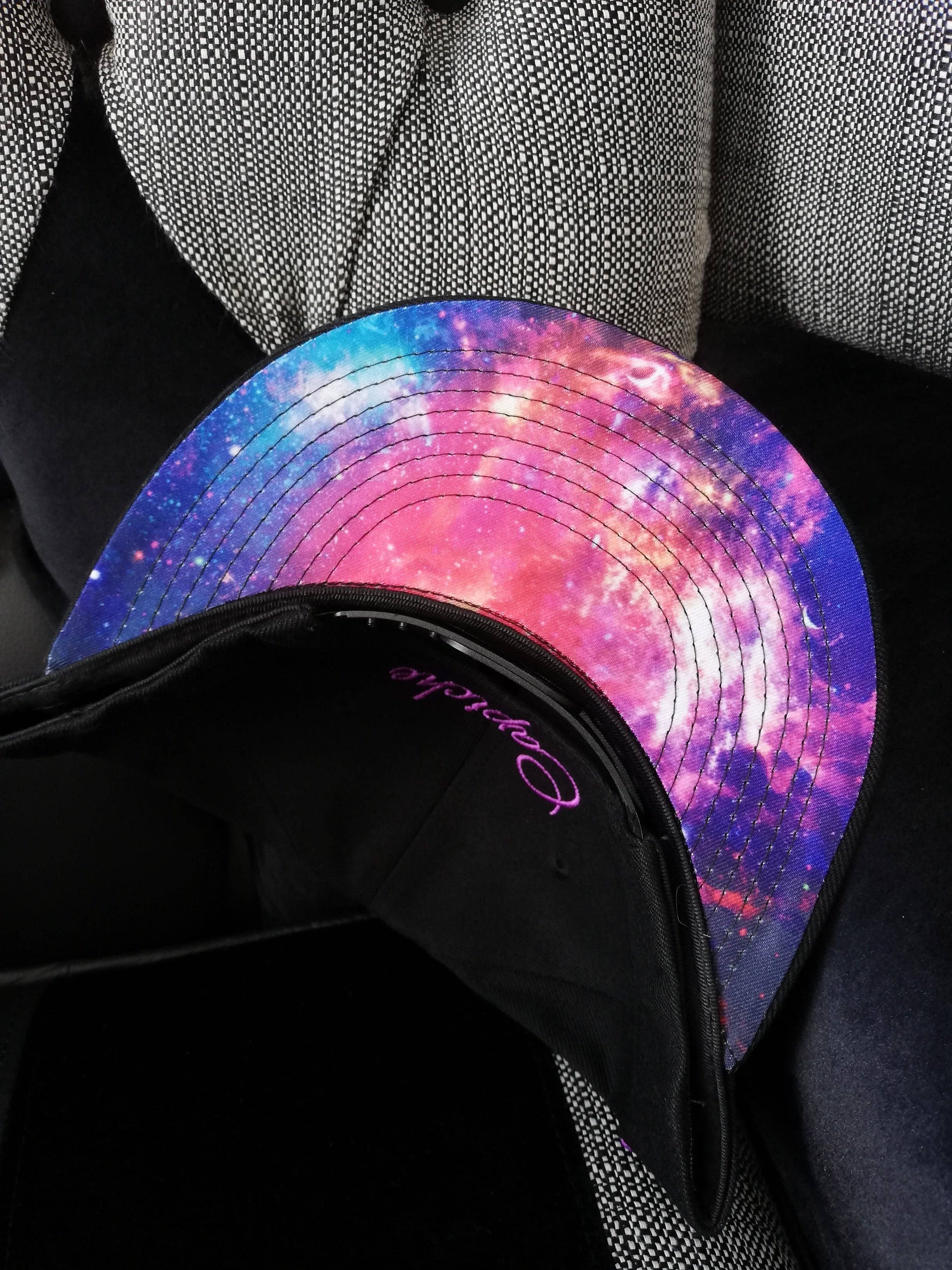 Capiche - Wholesale Flat Brim Cap - Men's - Galaxy Mix Snapback - Black6