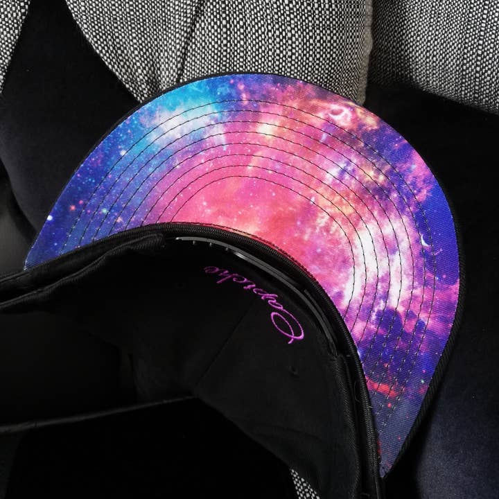 Capiche - Wholesale Flat Brim Cap - Men's - Galaxy Mix Snapback - Black6