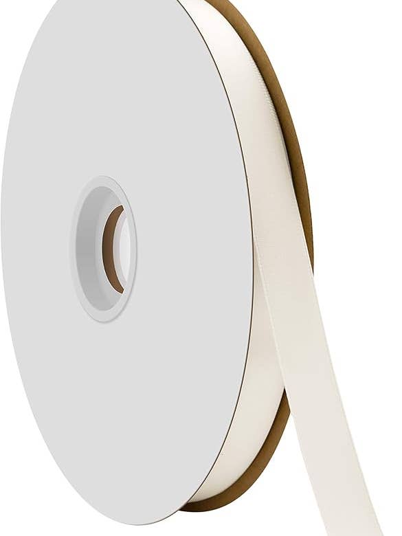 Double-Face Satin Antique White 5/8" x 100 Yards for wholesale by Berwick Offray Ribbon