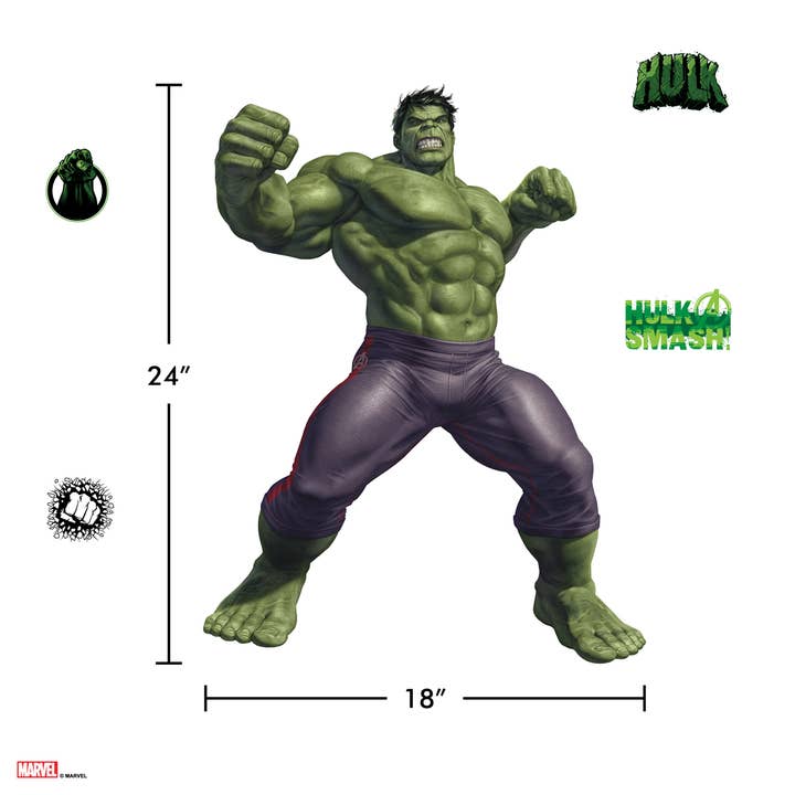 Decalcomania - Wholesale Wall Decal/Stickers - Marvel Licensed Incredible Hulk Interactive Wall Decal1