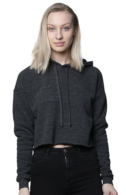 Royal Apparel - Wholesale Hoodie - Women's - Women's eco Triblend Fleece Crop Hoodie0