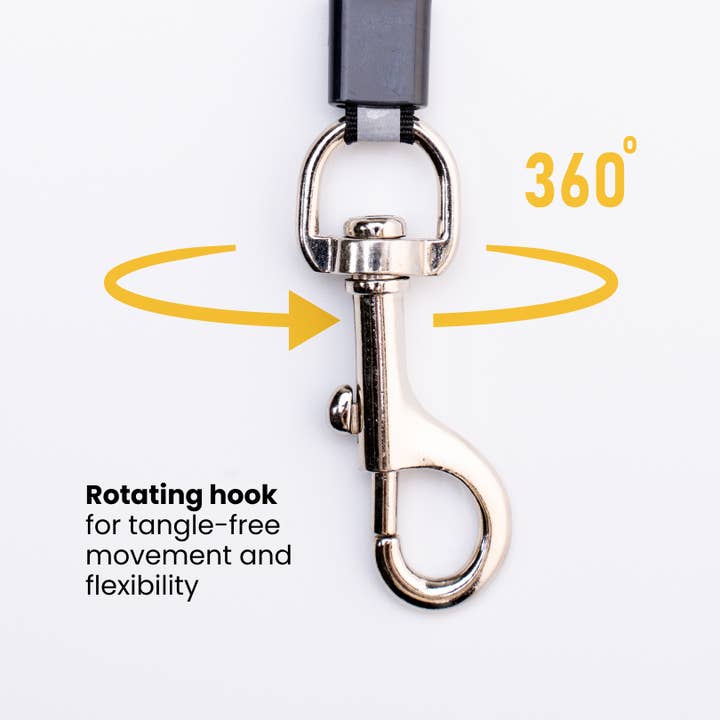 StitchLeash - Wholesale Pet Leash - Dog - StitchLeash® Bryce Clip & Go™ Flat Nylon Leash – Black | 6 ft | 24 per case6