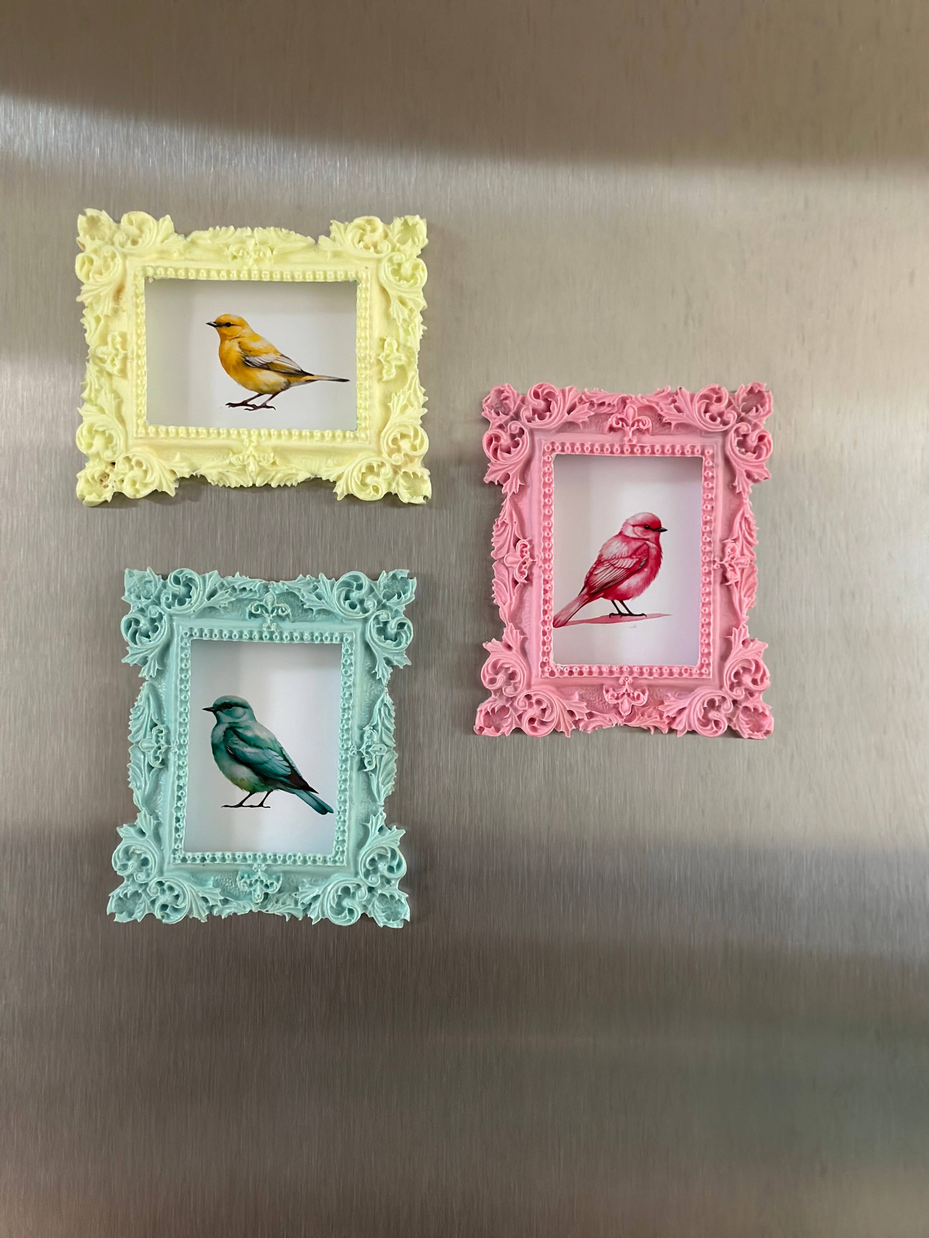 Somone Studios - Wholesale Magnet - Magnets-Bird Print Magnet-Yellow2