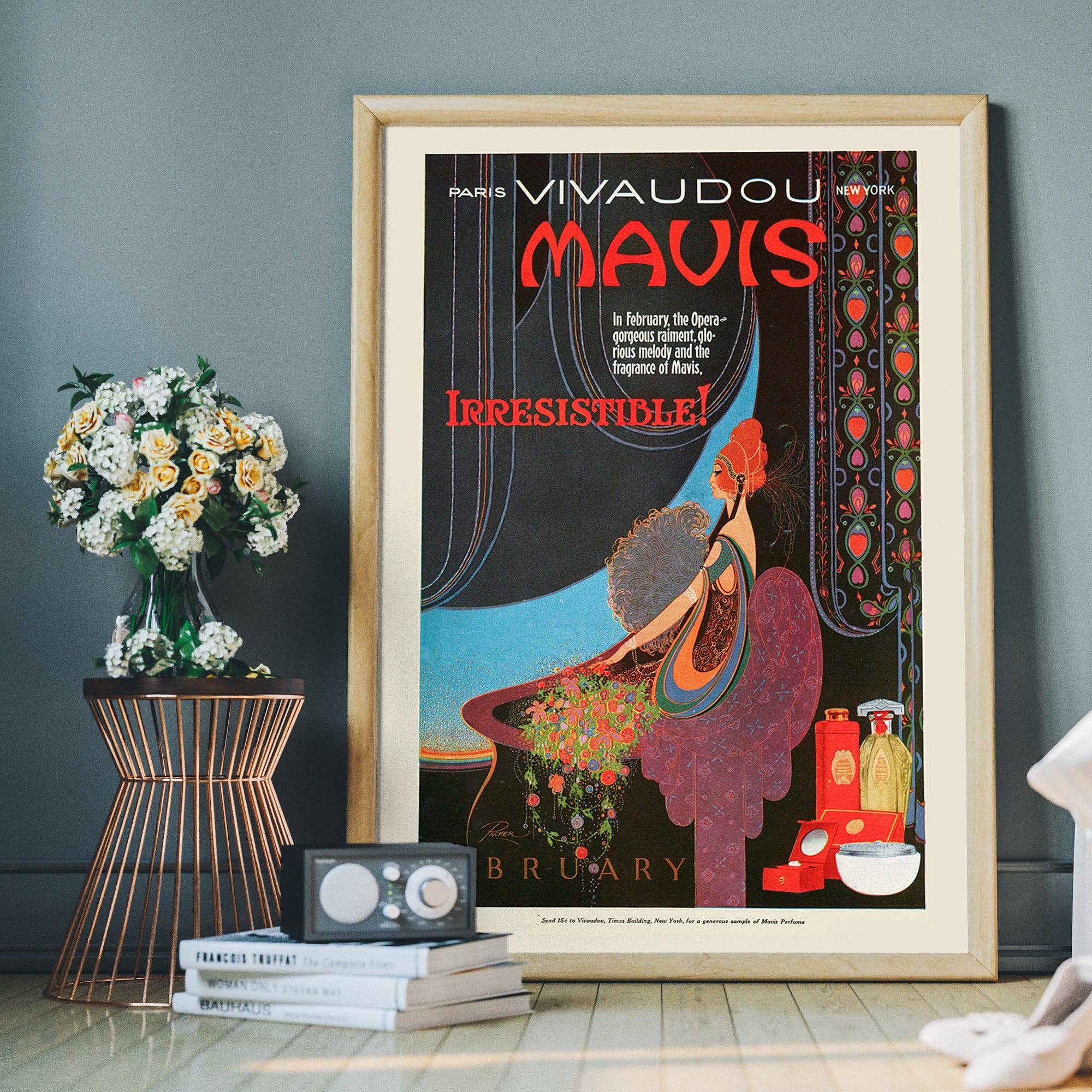 Ink & Drop - Wholesale Poster - Vivaudous’s Mavis, Irresistible 1920 perfume poster3