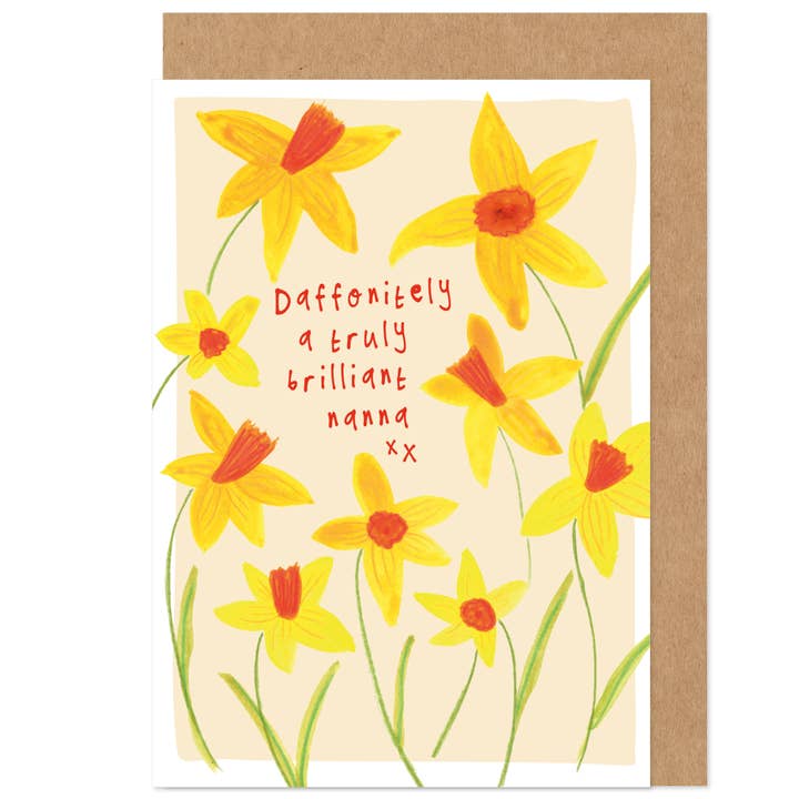 Daffodil Spring Mother's Day Card - Mum, Nanny, Nana for wholesale by Bow & Bell