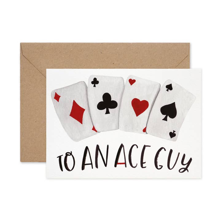 Ace Guy Card for wholesale by Paper Parade Stationers