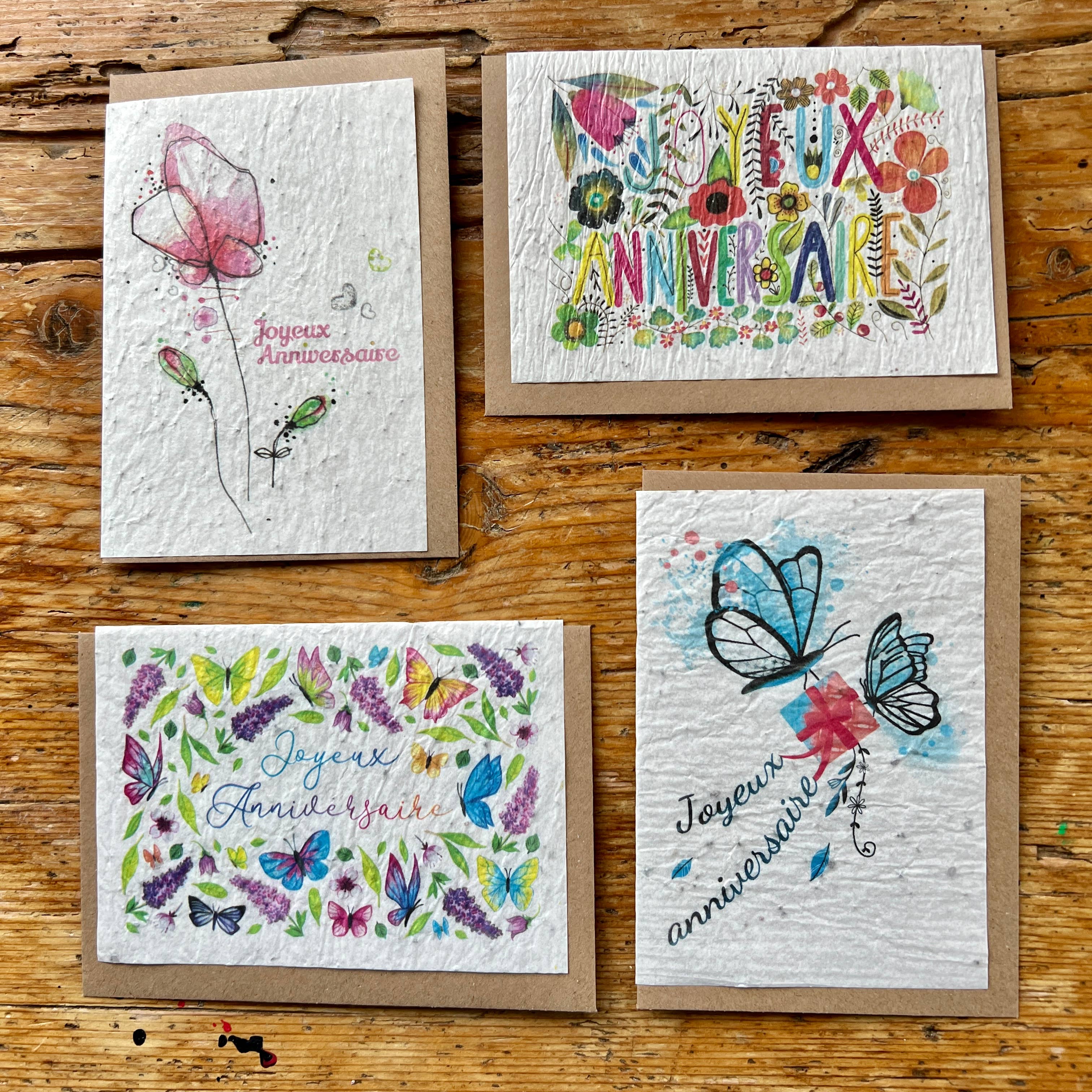 Les cartes de Lulu - Wholesale Birthday Card - Pack of 3 x 8 Seeded Birthday Plantable Cards1