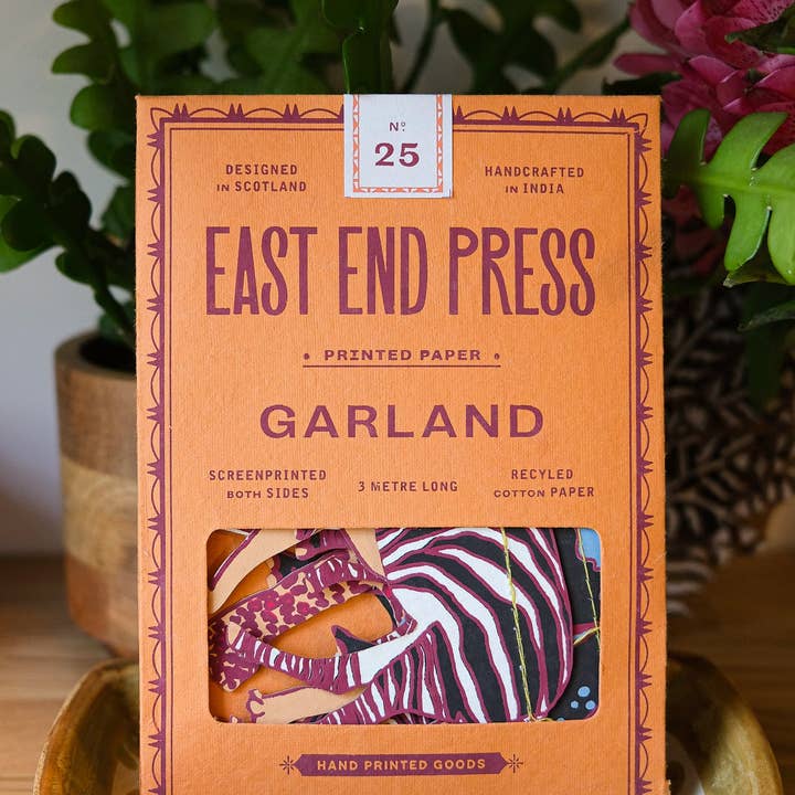 East End Press – wholesale Bunting/garland – UK/EU: Safari Animals Sewn Garland8