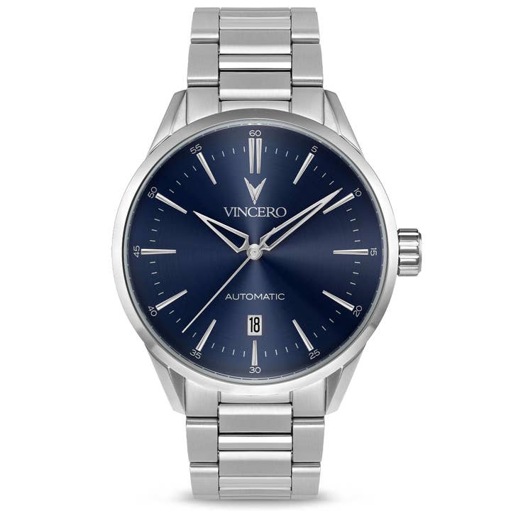 Icon Automatic - Silver/Blue for wholesale by Vincero