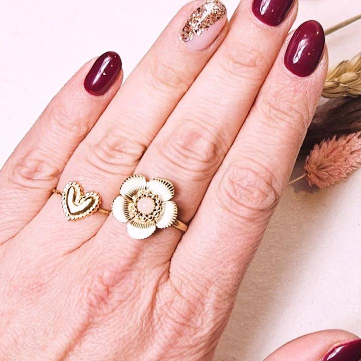 Ibiza Boutique - Wholesale Band/Stacked Ring - Ring heart small1