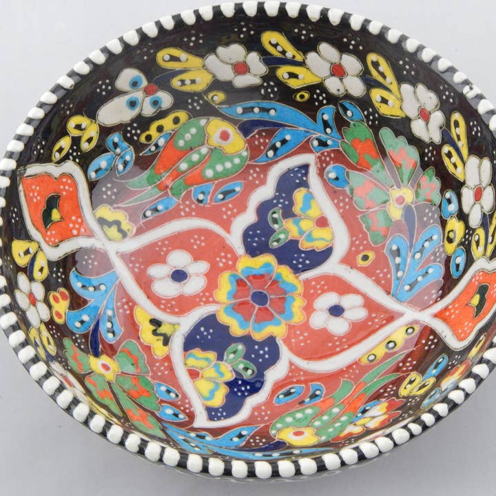 Vintage Pillows Store – Großhandel Servierschüssel – Handbemalte türkische Mezze-Schale aus Keramik