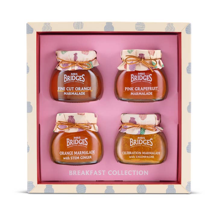 Mrs Bridges - Wholesale Jam/Jelly - The Breakfast Collection Gifting Box, Mini 4oz Jars