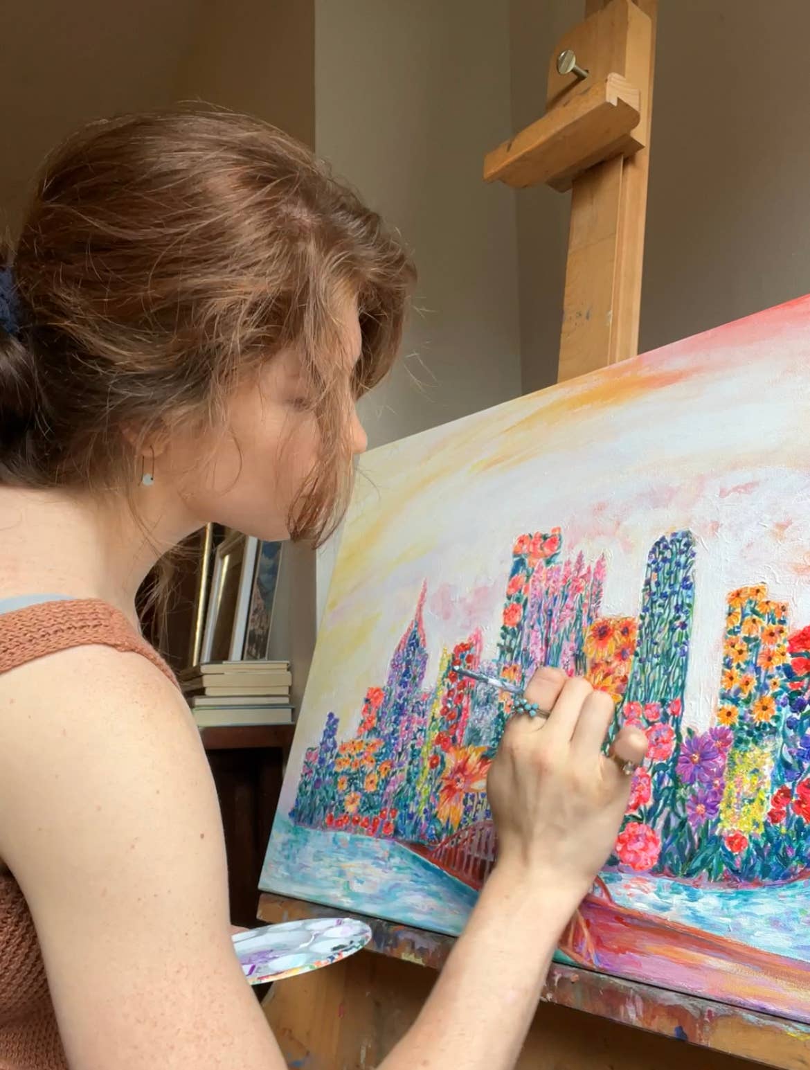 Ally Bartoszewicz Art - Wholesale Art Print - "Pittsburgh in Bloom!" 5x7 art print with 8x10 mat2