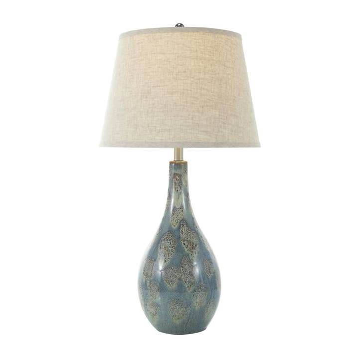 Coastal Teal Ceramic Table Lamp Set for wholesale by Deco Marché