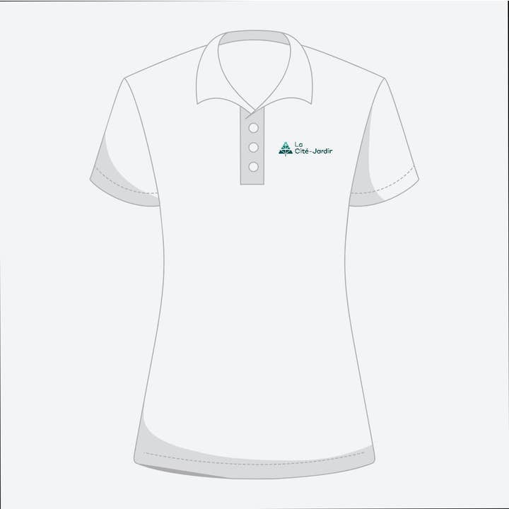 Polo mujer ciudad jardín blanco gris para venta al por mayor de State of Mind Brand