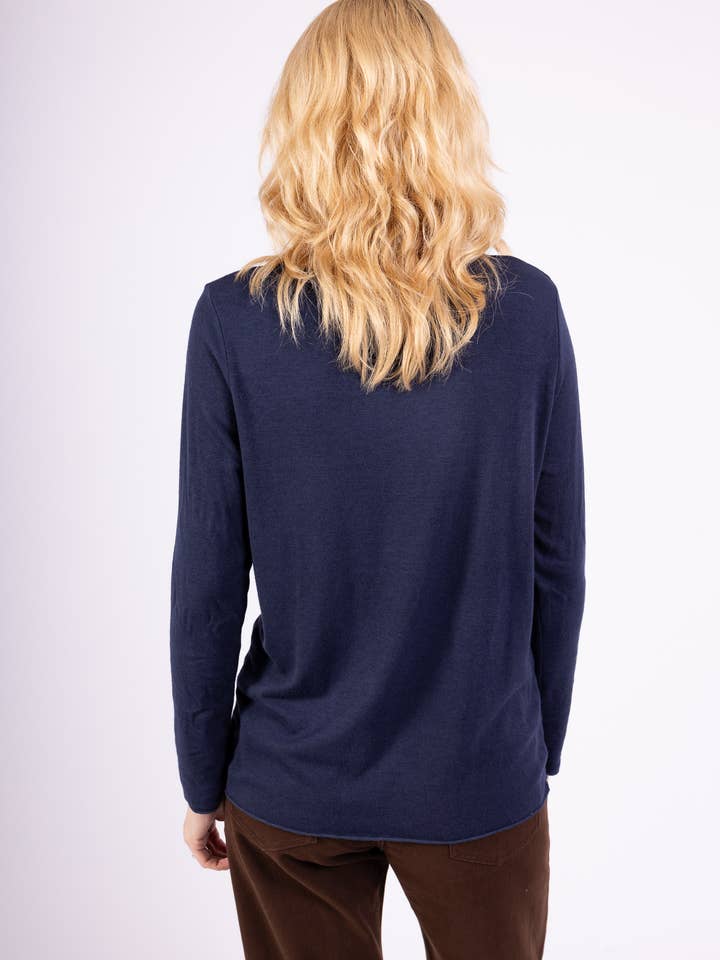 L'Emotion - Wholesale T-Shirt - Women's - Long Sleeve Round Neck T-Shirt 30% Wool 30% Angora10