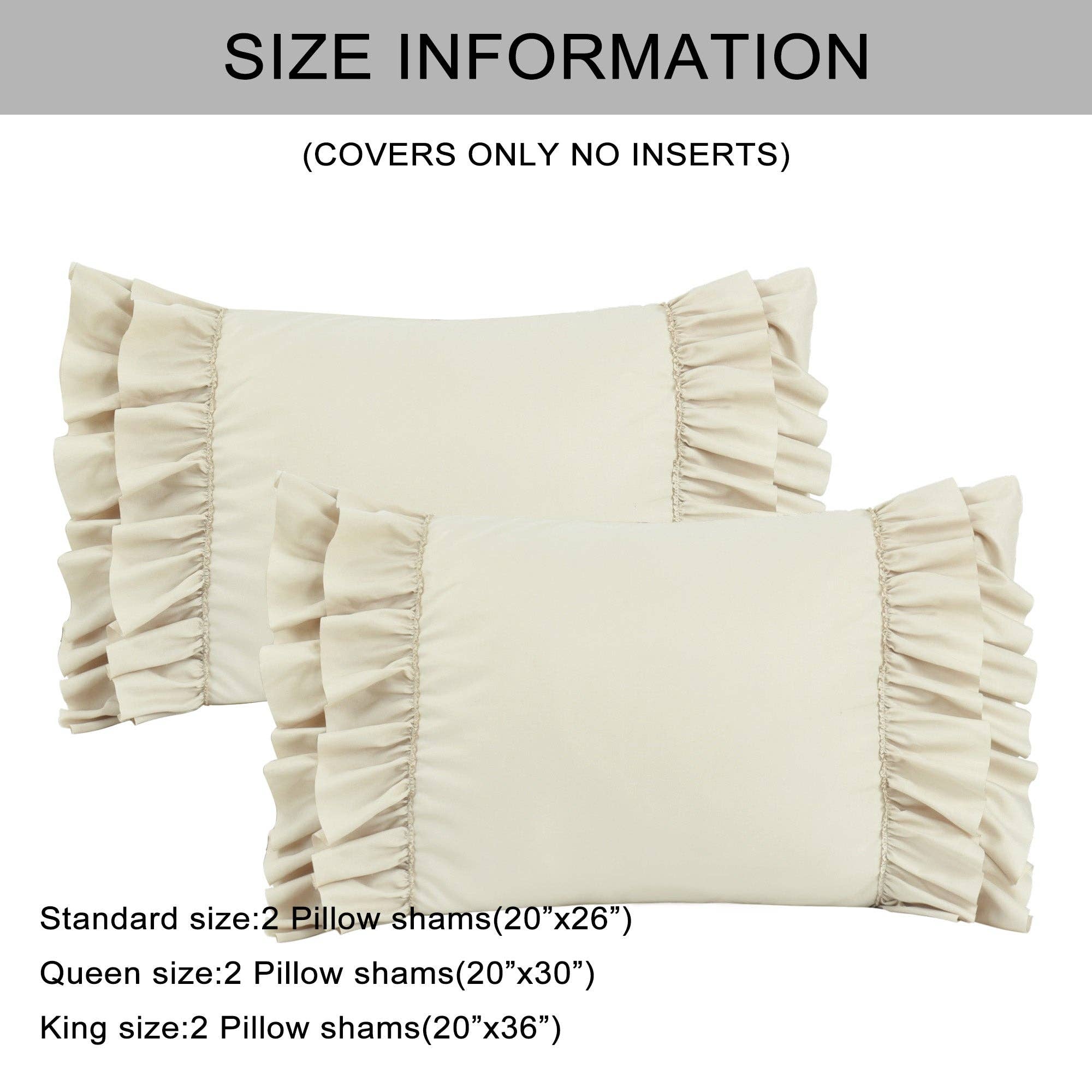 HIG - Wholesale Bedding Pillowcase/Sham - 2 Piece Handcraft Chic Ruffle French Country Style Pillow Shams13