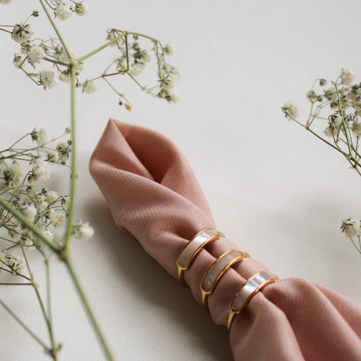 24th & Gold - Vendita all'ingrosso Anello midi/a fascia - Anello in oro a fascia iridescente1