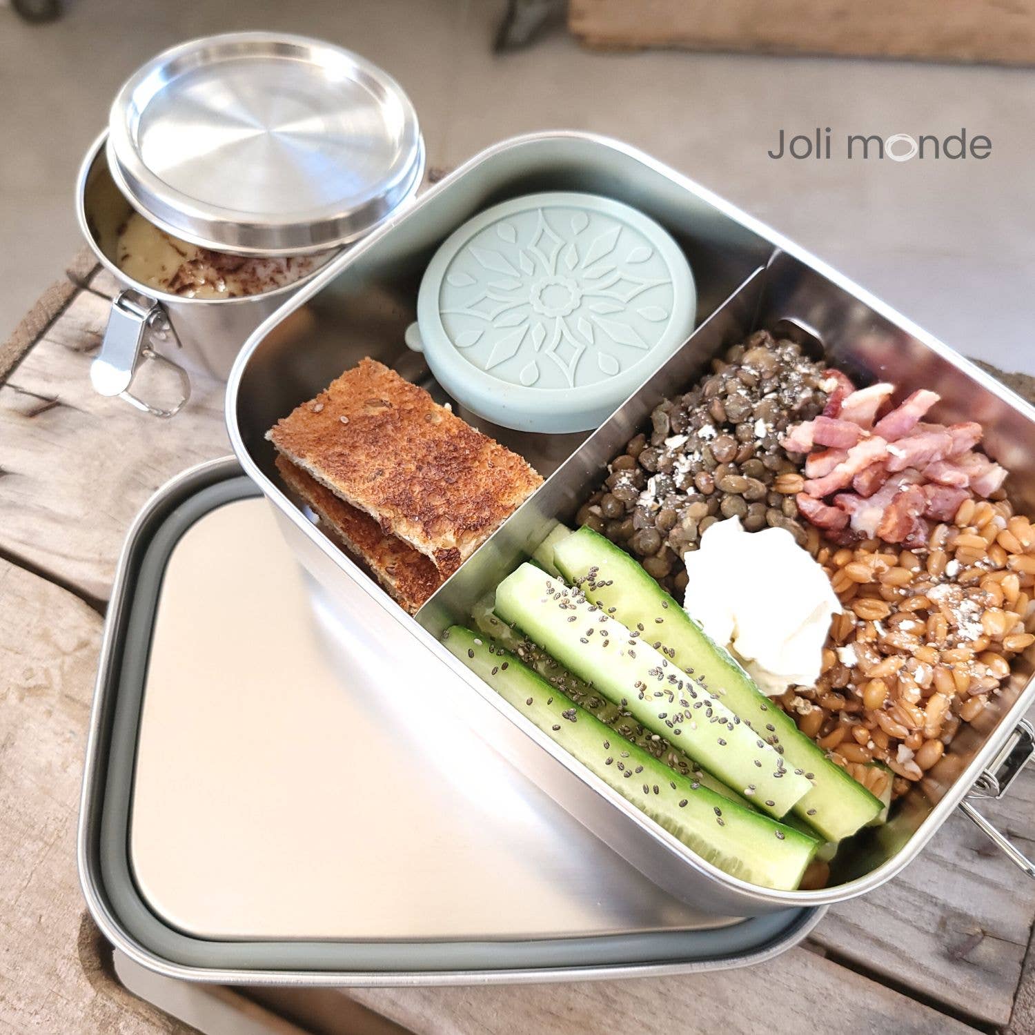 Joli Monde - Wholesale Food Storage Container - La Bento stainless steel box. 1000ml6