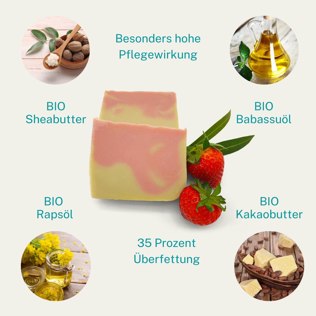 Kleine Auszeit Manufaktur - Wholesale Body Wash/Shower Gel - SHOWER BUTTER STRAWBERRY RHUBARB2