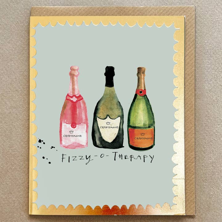 'Fizzy-o-therapy' wenskaart - FP3476 voor wholesale door Poet and Painter