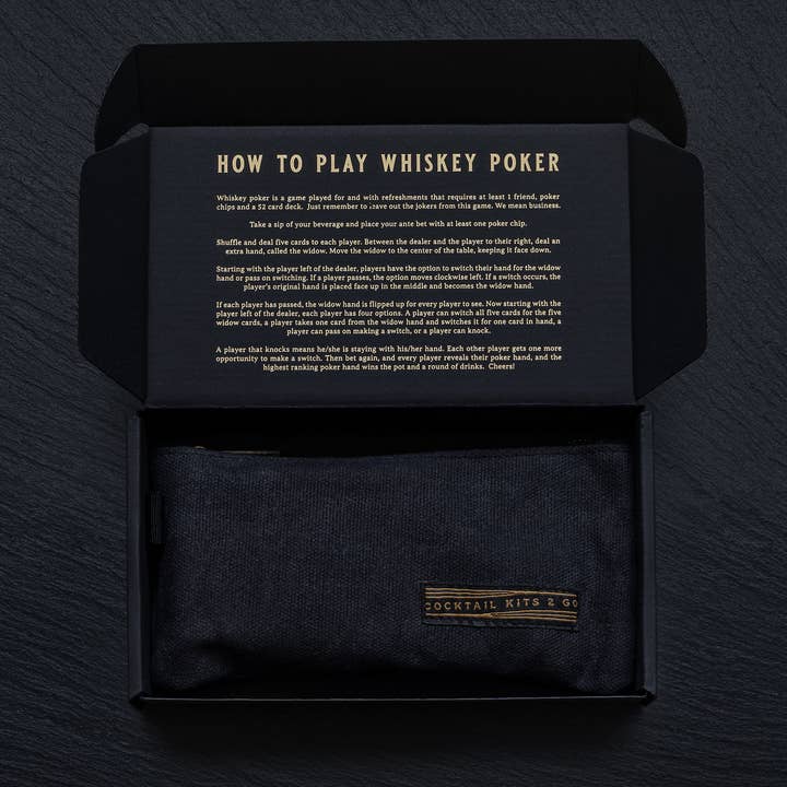 Cocktail Kits 2 Go - Wholesale Card Game - Whiskey Poker Game Set