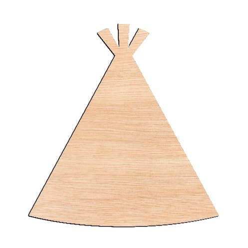 Teepee - Raw Wood Cutout for wholesale by Ortmann Woodcraft