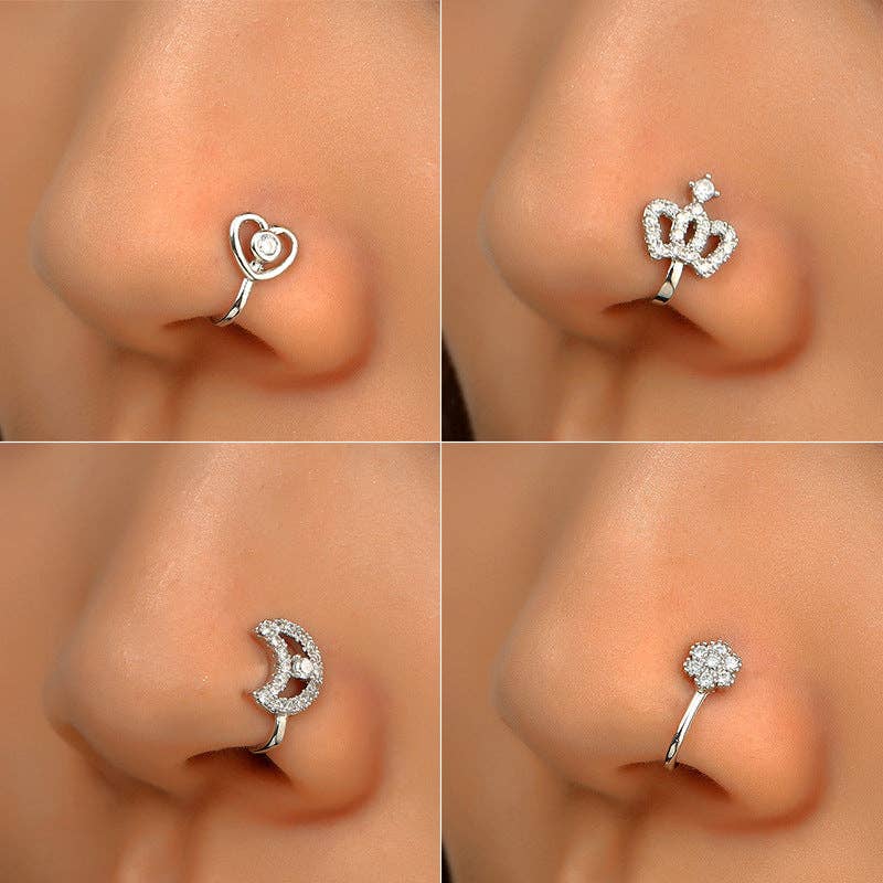 SALINA TRADING INC - Wholesale Neusring - U-vorm Ster Hart Kroon Niet-piercing Neusring51