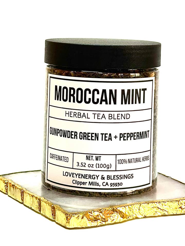 MOROCCAN MINT Handcrafted Herbal Tea Blend for wholesale by Loveyenergy & Blessings