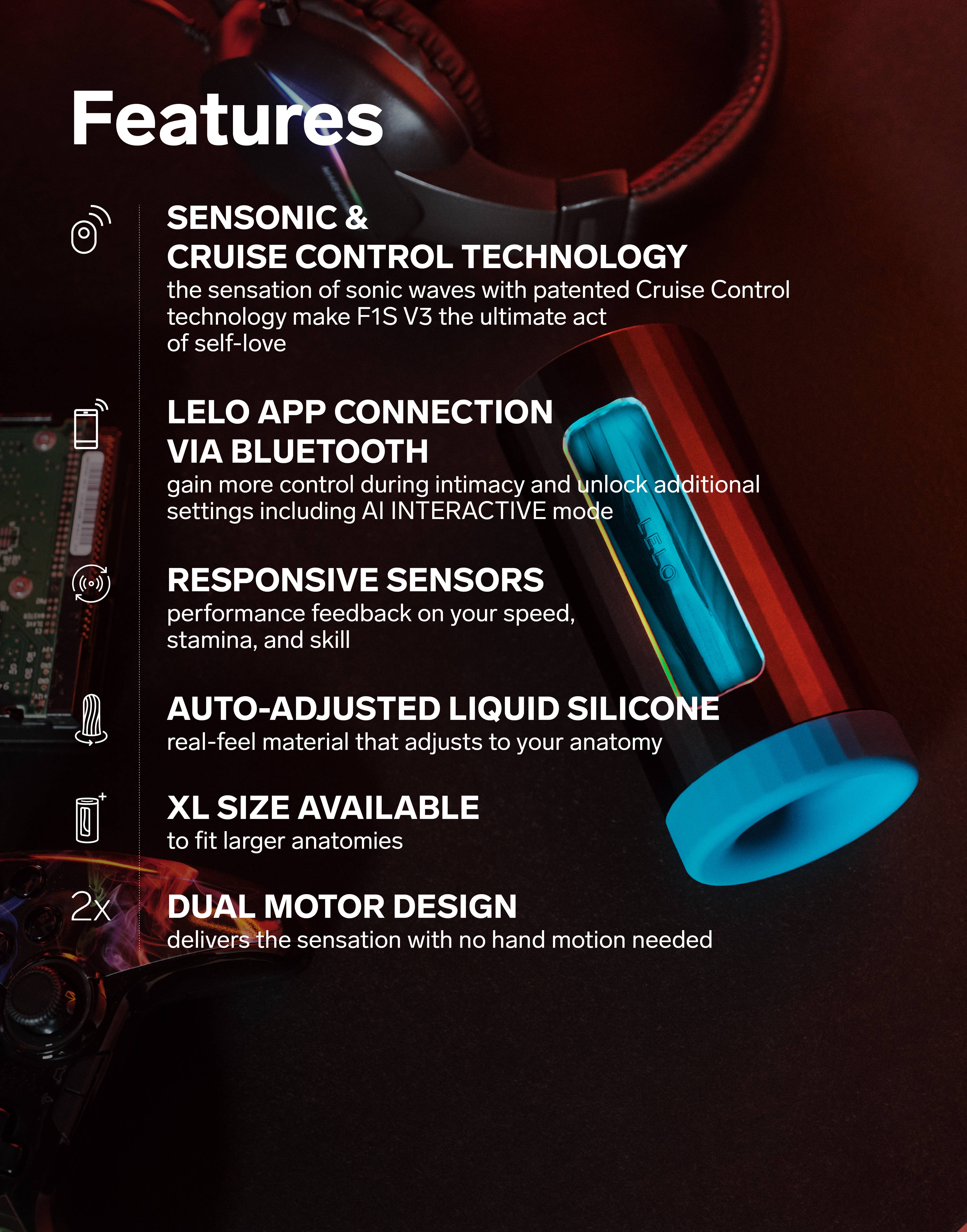 LELO - Wholesale Sex Toy - F1S V3 XL, Teal - App-compatible Sex Toy6