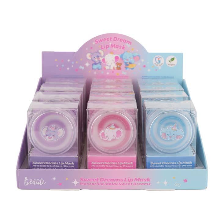 Sweet Dreams Lip Mask – 12-Piece Kids Lip Care Display for wholesale by fondbeauti