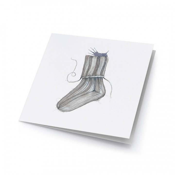 Grandes cartes d'art - Chaussette tricotée pour la vente par Emmeselle