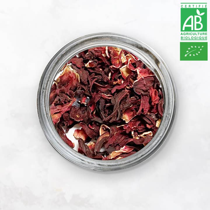 Herbes du monde – wholesale Hälsoté/Detoxté – Ekologisk Hibiscus Örtte - Bulk 1 kilo - AB certifierad