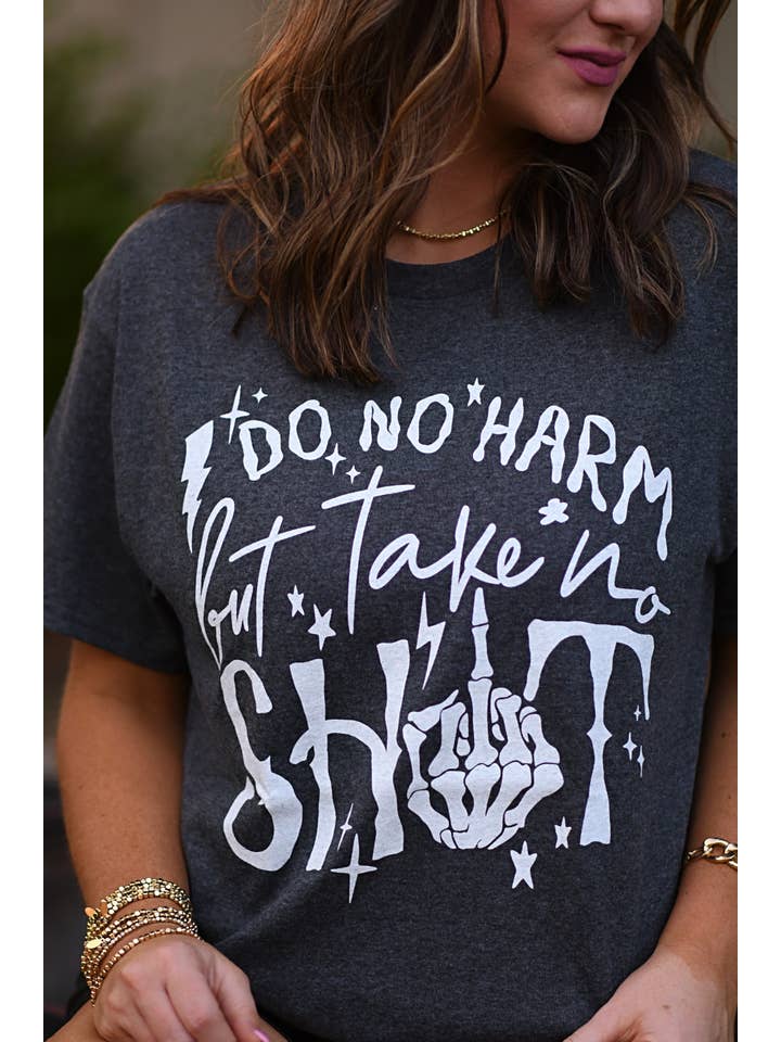 P&PD Wholesale - Wholesale Screen Printed T-Shirt - Women's - Do No Harm But Take No Shit Tee3