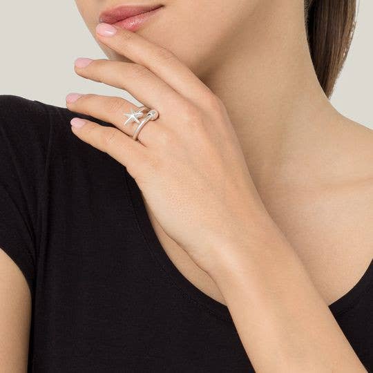 Gloria Mago - Wholesale Band/Stacked Ring - 925 sterling silver zamak plated adjustable lillo1