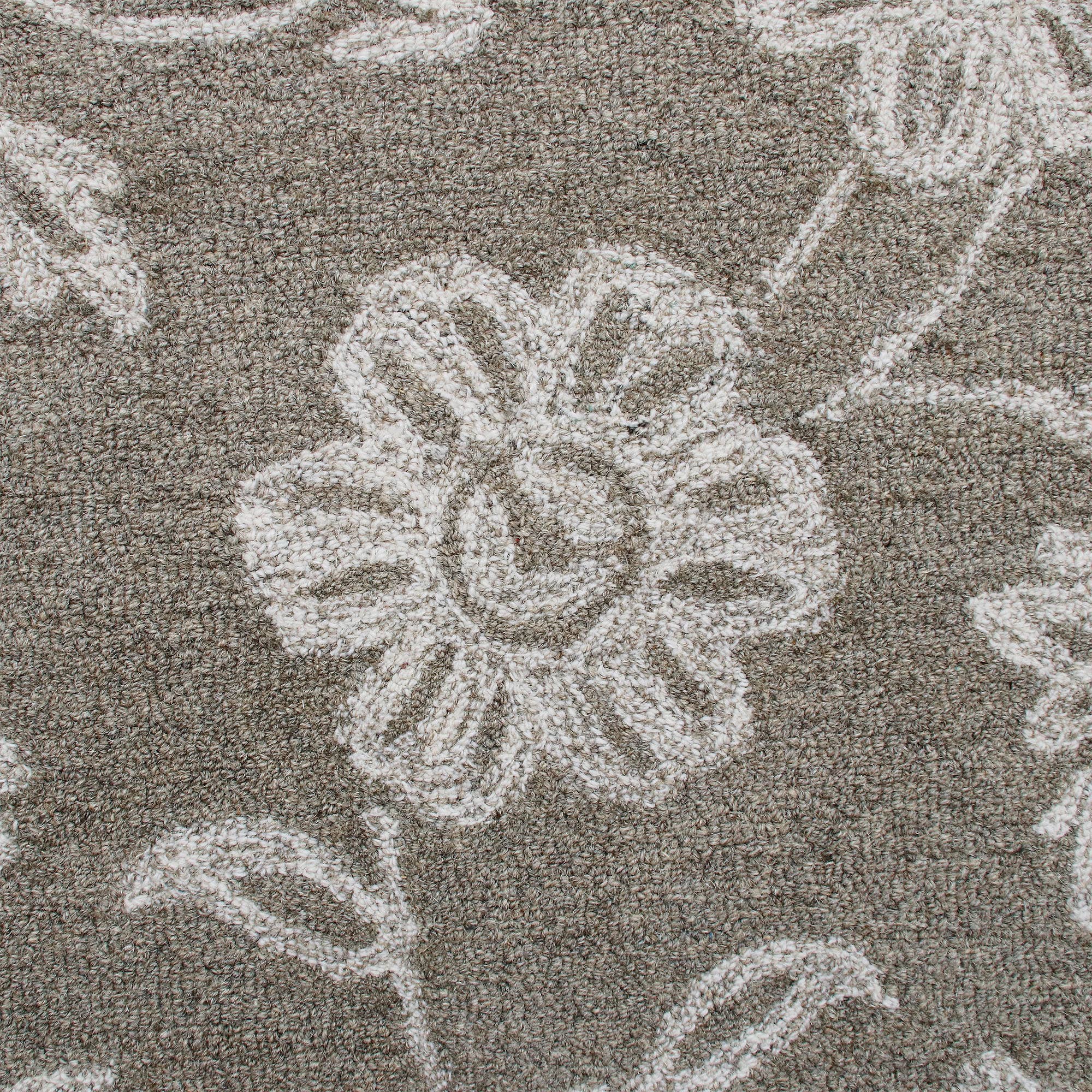 LR Home - Wholesale Area Rug - Raelyn Vintage Floral Hand-Tufted Wool Round Indoor Area Rug14