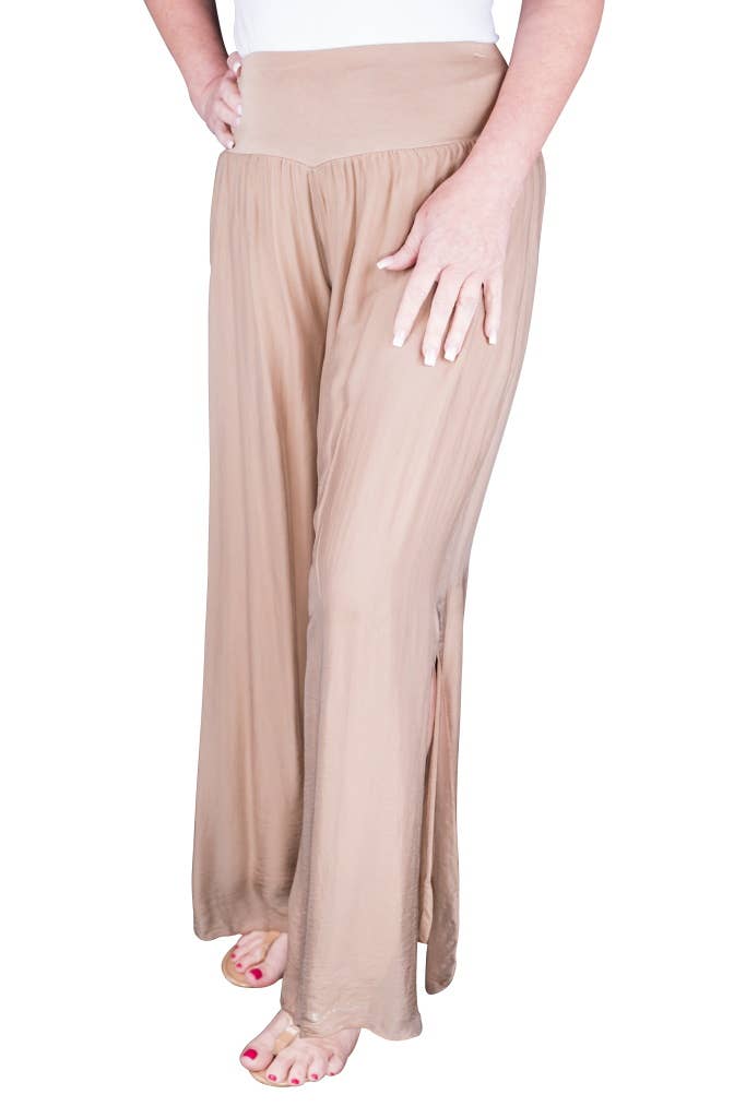 TINA Stephens Italy/Tees By Tina - Wholesale Pants - Women's - Eva Silk Side Slit Pant (PL206)13
