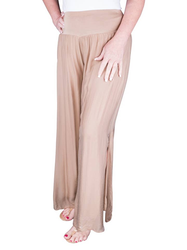 TINA Stephens Italy/Tees By Tina - Wholesale Pants - Women's - Eva Silk Side Slit Pant (PL206)13