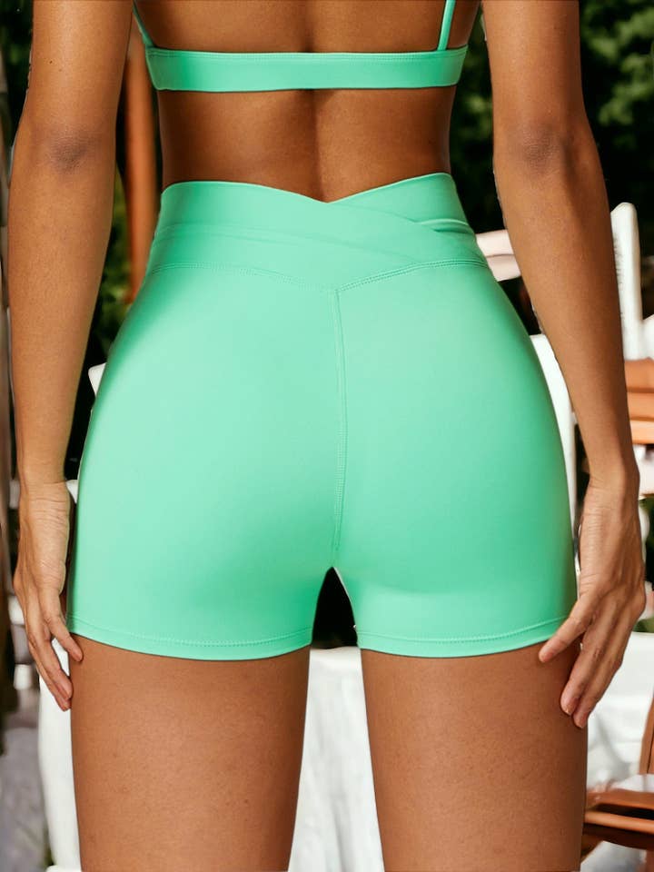 Active by Anna-Kaci - Wholesale Athletic Shorts - Women's - Tight-Fitting Butt-Lifting High-Waist Fitness Shorts14